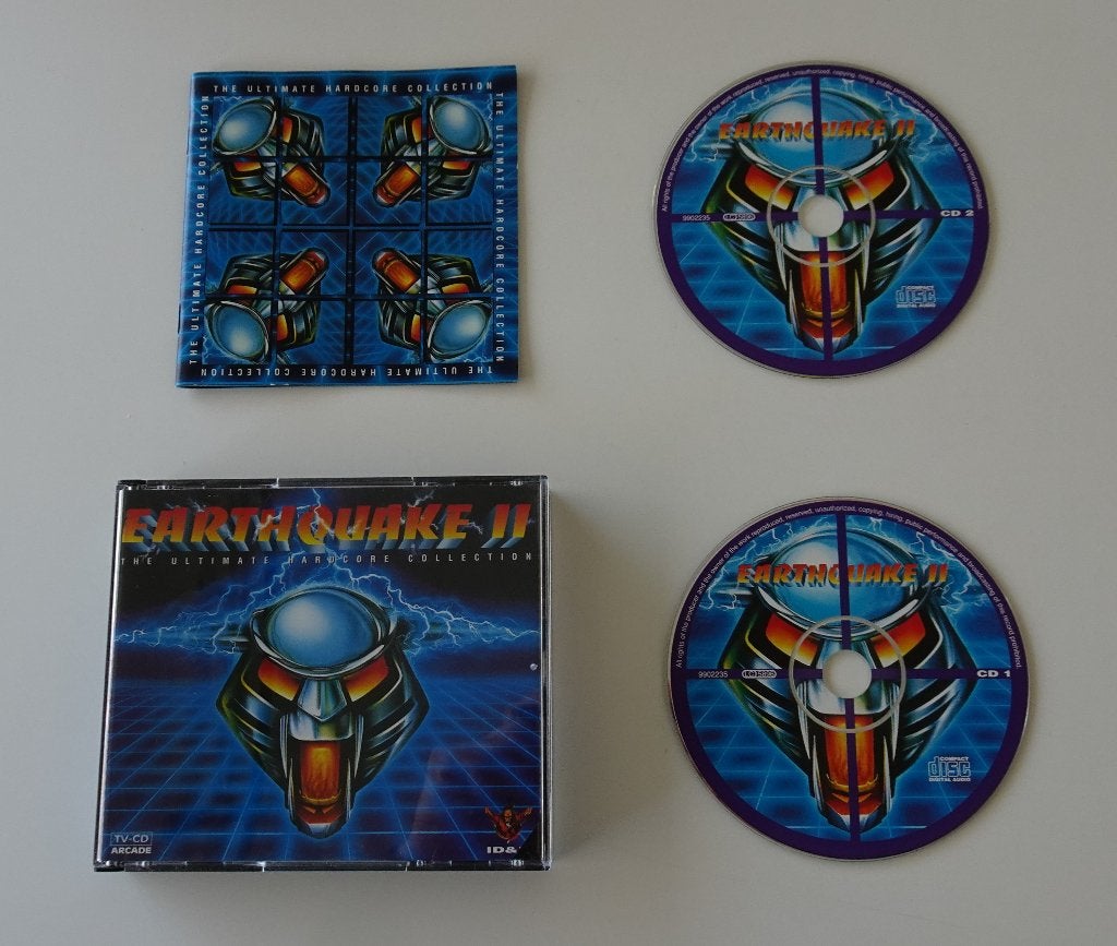 Earthquake II : The Ultimate Hardcore Collection 2xCD 1995, Cd's en Dvd's, Cd's | Dance en House, Zo goed als nieuw, Ophalen