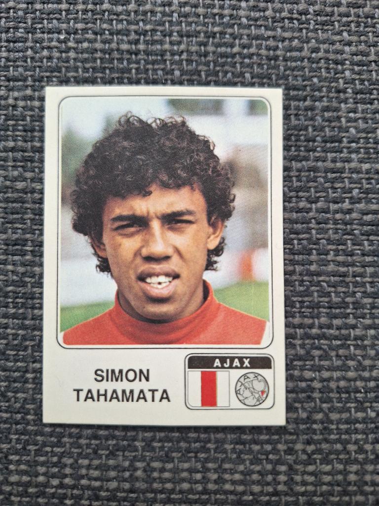 Panini Voetbal 79 Tahamata Ajax, Verzenden, Zo goed als nieuw, Ajax, Poster, Plaatje of Sticker