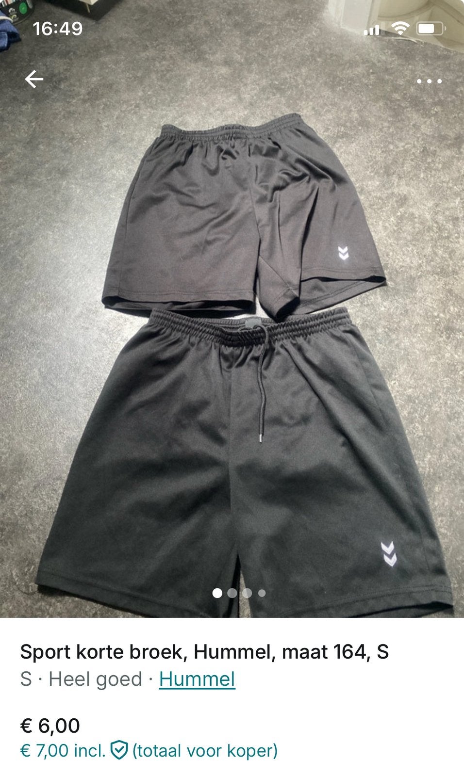 Sport korte broek, Hummel maat 164 , S, Zwart, Ophalen of Verzenden, Voetbal, Gedragen