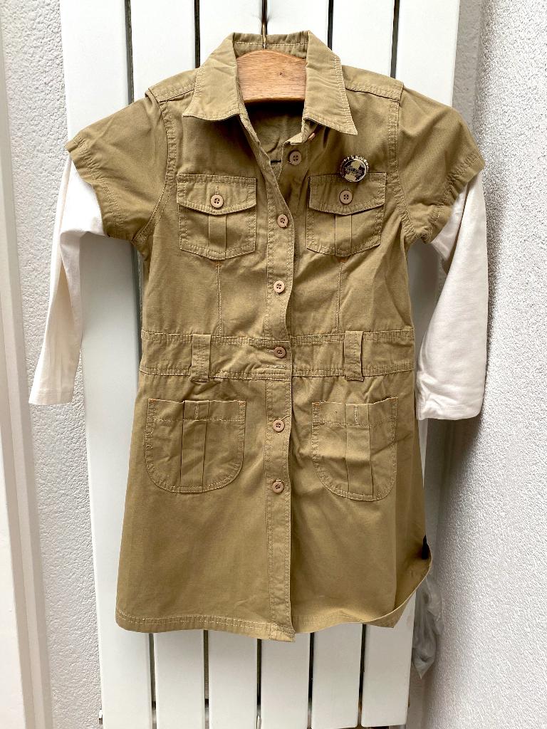 Stoere beige Name It meisjes tuniek maat 128 – safari stijl, Overige typen, Meisje, Ophalen of Verzenden, Zo goed als nieuw