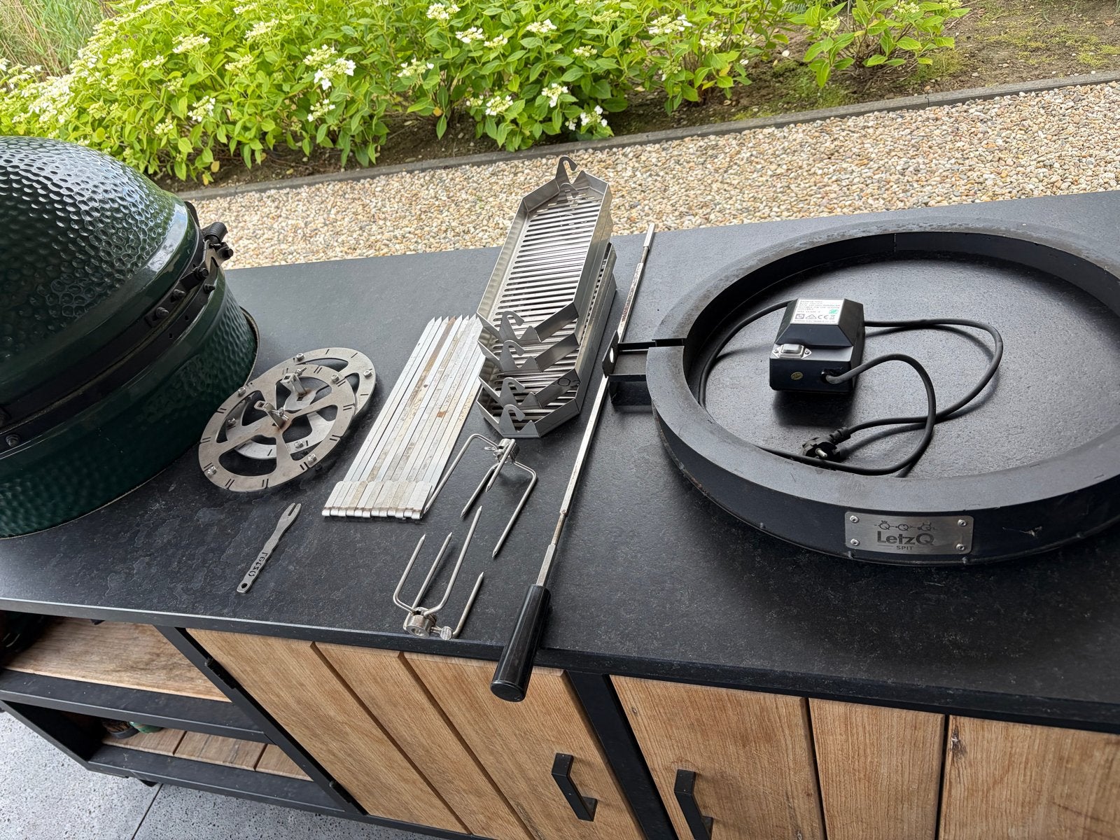 LetzQ Draaispit Set voor Big Green Egg XL - Compleet, Ophalen, Zo goed als nieuw