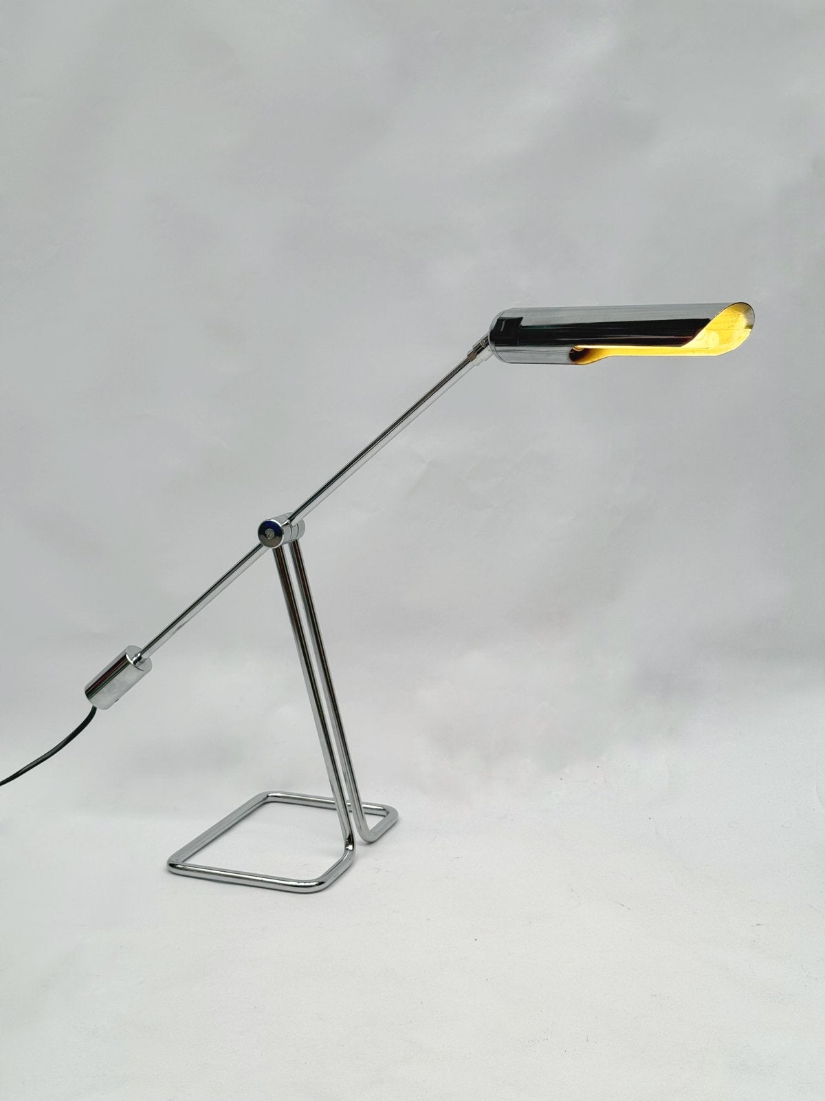 Vintage Abo Randers IKEA Lamp, 1990s Chroom Buisframe Lamp, Ophalen, Bureaulamp, Verstelbaar, Vintage