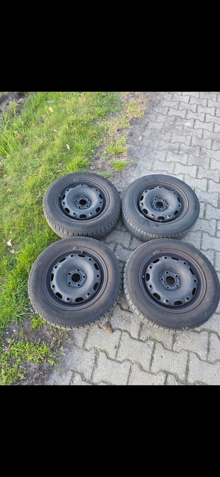 Set van 4 banden op stalen velgen, Caravans en Kamperen, Caravan accessoires, Ophalen, Gebruikt
