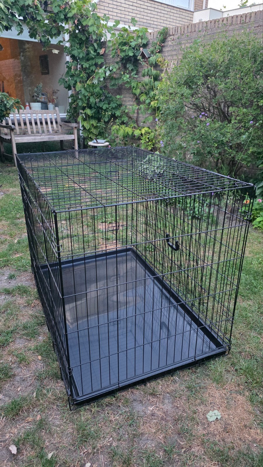Bench hond, 105x75x75 cm, zwart, Dieren en Toebehoren, Ophalen