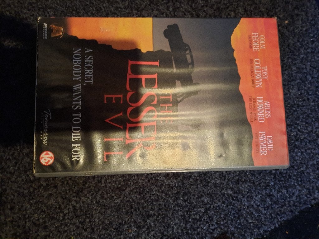 THE LESSER EVIL! Thriller Op Ex-Rental VIDEO!, Cd's en Dvd's, VHS | Film, Gebruikt, Vanaf 16 jaar, Verzenden, Thrillers en Misdaad