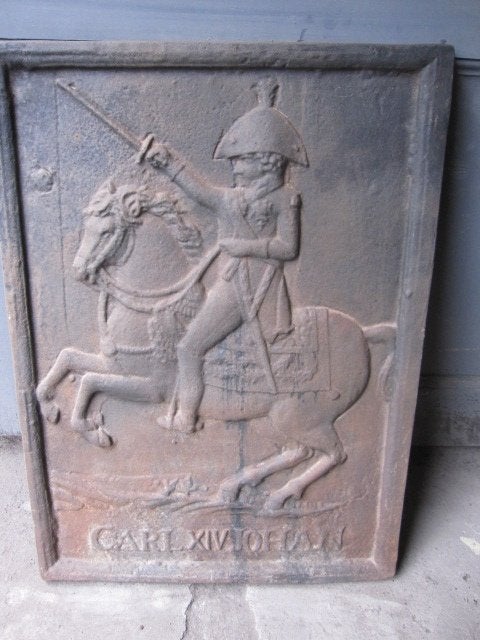 51x70cm Haardplaat paard en ruiter, ook antieke tegels, Ophalen