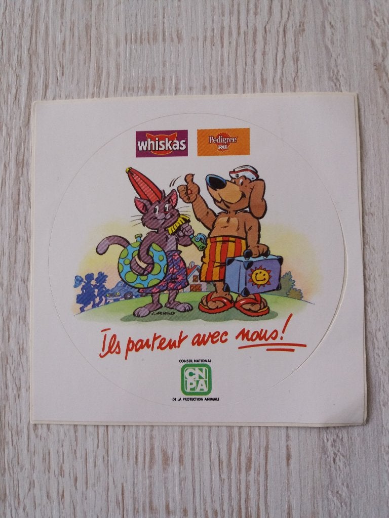 sticker whiskas en Pedigree dierenvoedsel, Verzamelen, Ophalen of Verzenden, Zo goed als nieuw, Overige typen