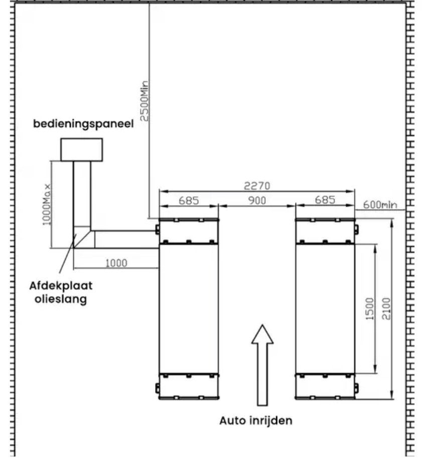 Schaarhefbrug 4 t 1950mm 3x400V MW Tools, Ophalen, Nieuw