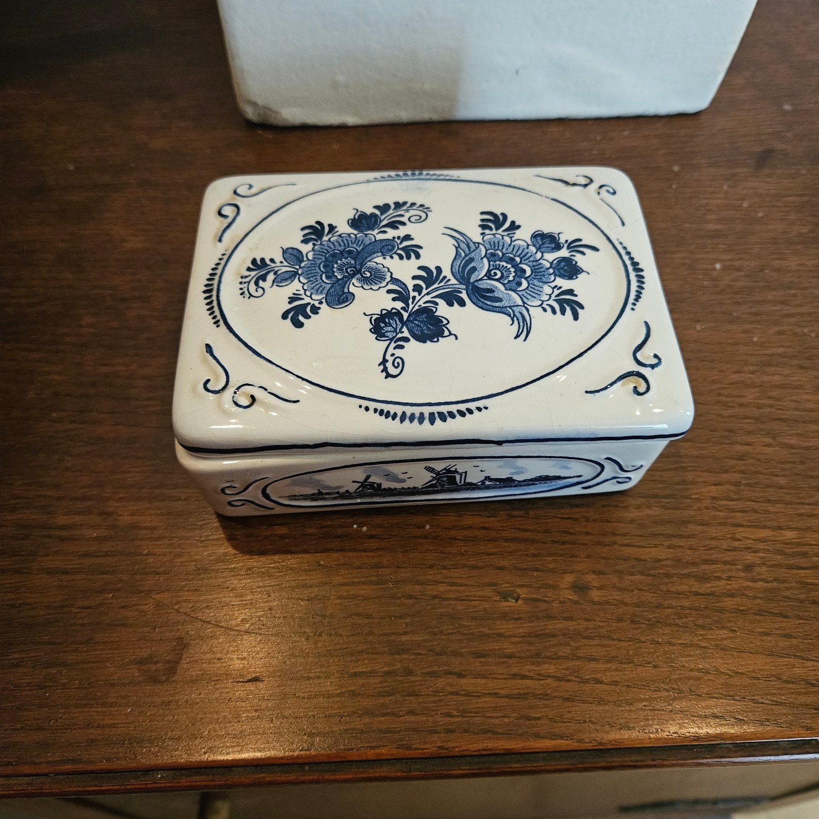 Delfts Blauw Handgeschilderd Doosje - Made in Holland, Ophalen
