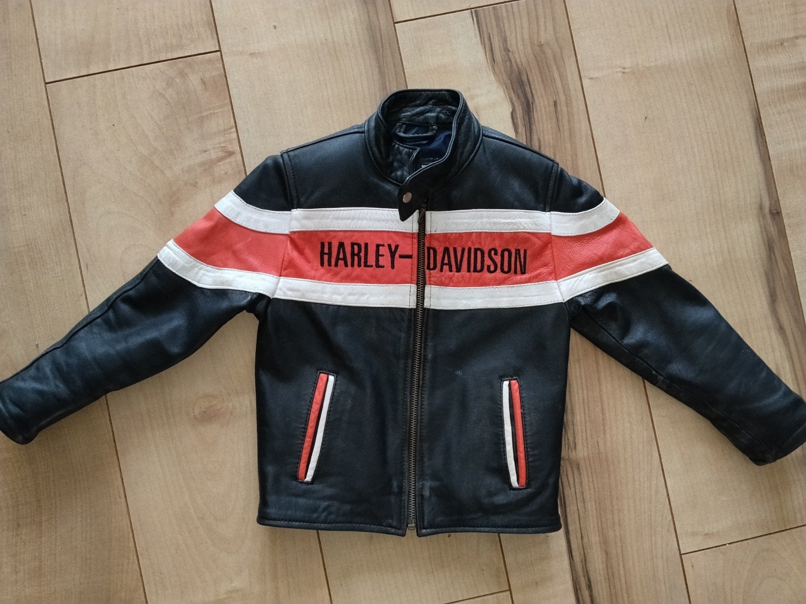 Harley-Davidson leren kinderjasje mt:s, Ophalen of Verzenden, Gebruikt, Harley-Davidson, Jongen of Meisje