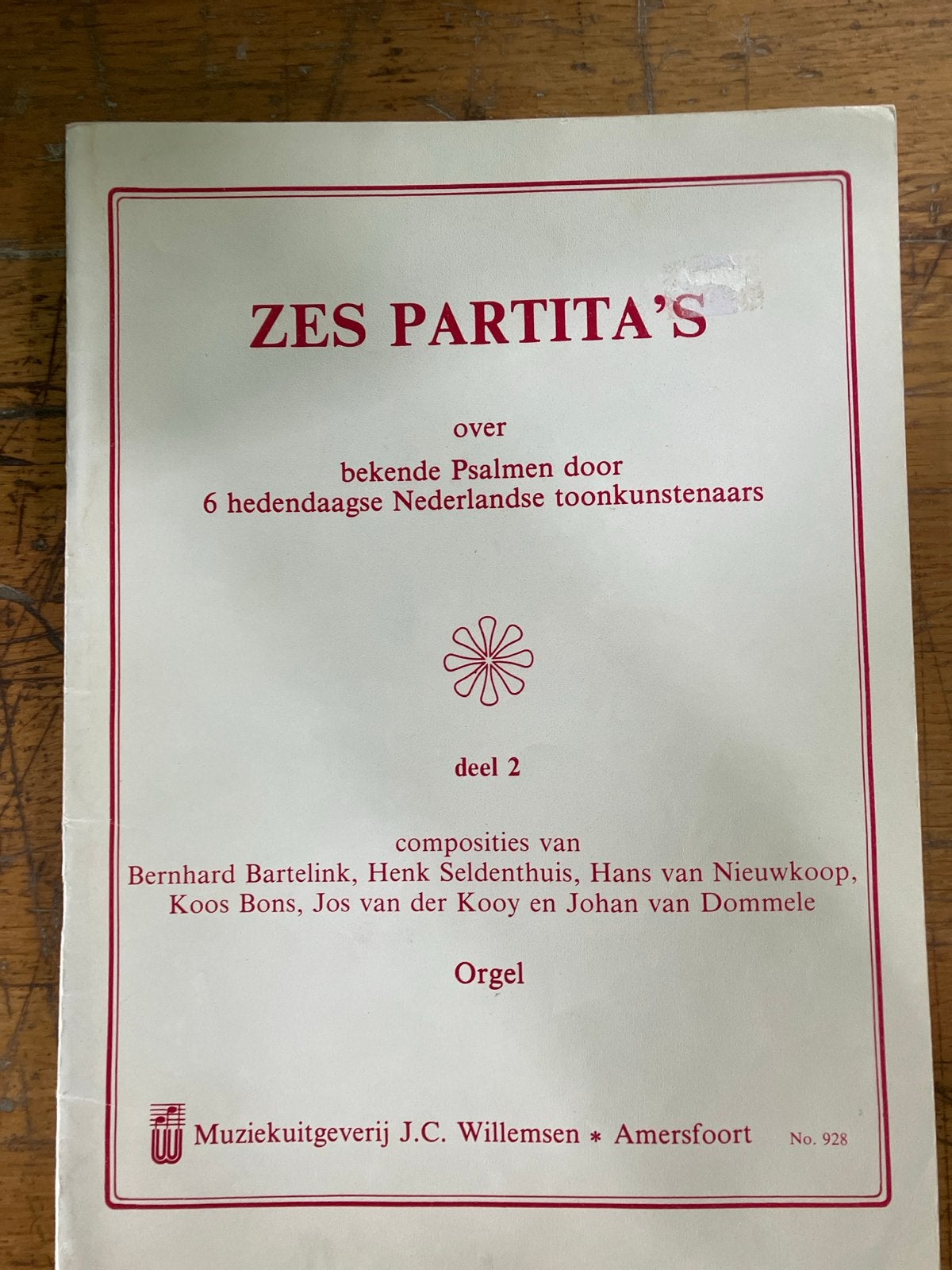 Zes Partita's over bekende Psalmen - Deel 2 Orgel, Orgel, Gebruikt, Klassiek, Ophalen of Verzenden