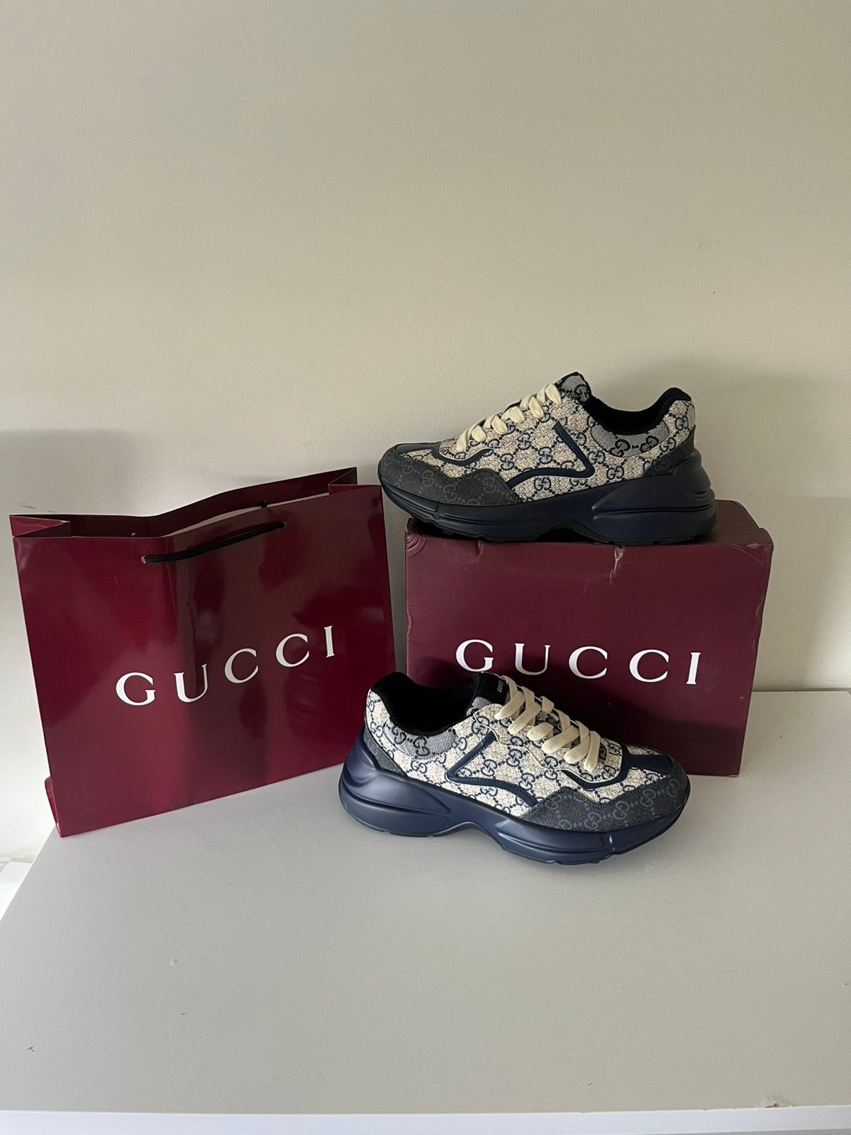Gucci schoenen rython maat 44, Kleding | Heren, Zwart, Nieuw, Ophalen of Verzenden, Sneakers of Gympen