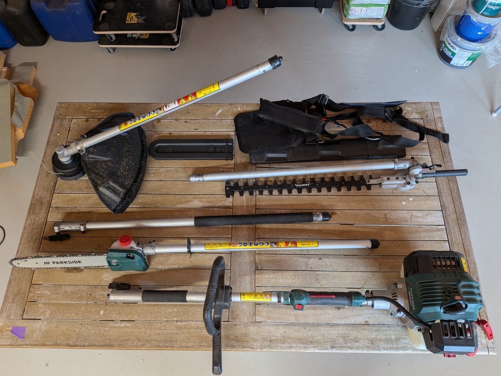 Parkside Benzine Combisysteem - 3-in-1 Tuingereedschap, Tuin en Terras, Bosmaaiers, Ophalen, Benzine, Gebruikt, Parkside