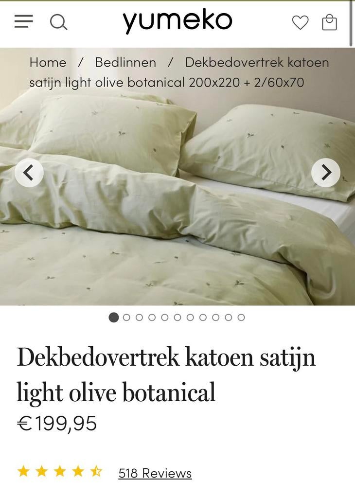 Yumeco - Dekbedovertrek katoen satijn, Ophalen of Verzenden, Nieuw