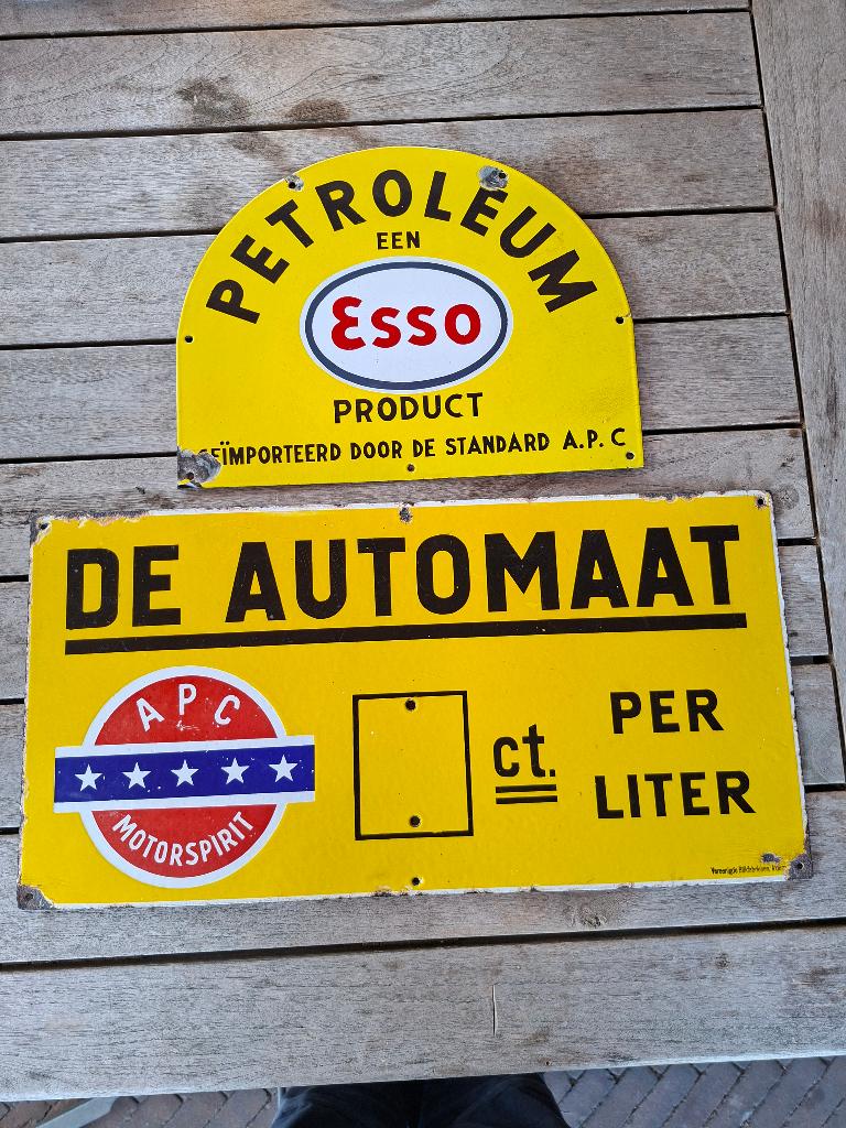 Emaille reclamebord, Ophalen of Verzenden, Gebruikt, Reclamebord