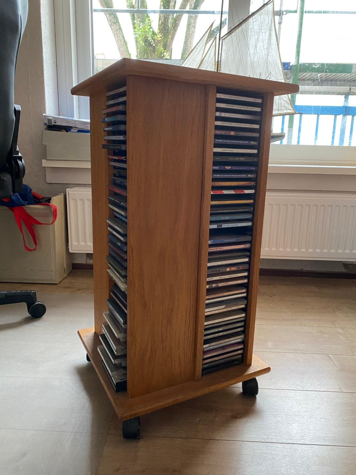 Cd rek, Ophalen, Hout, Cd's, 75 tot 150 discs