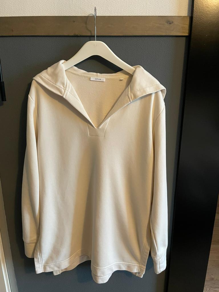 Opus katoenen hoody/sweater, zgan, 40-42, Ophalen of Verzenden, Zo goed als nieuw, Maat 38/40 (M), Wit