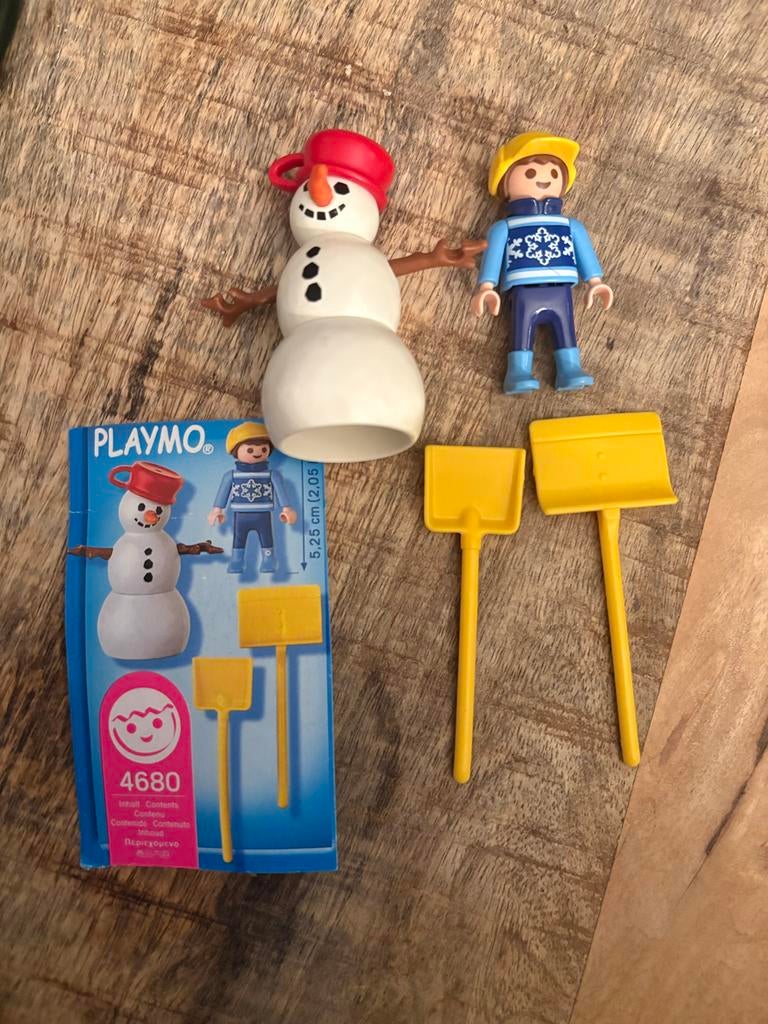 Playmobil 4680 Sneeuwpop met kind en scheppen, Kinderen en Baby's, Speelgoed | Playmobil, Ophalen of Verzenden, Zo goed als nieuw