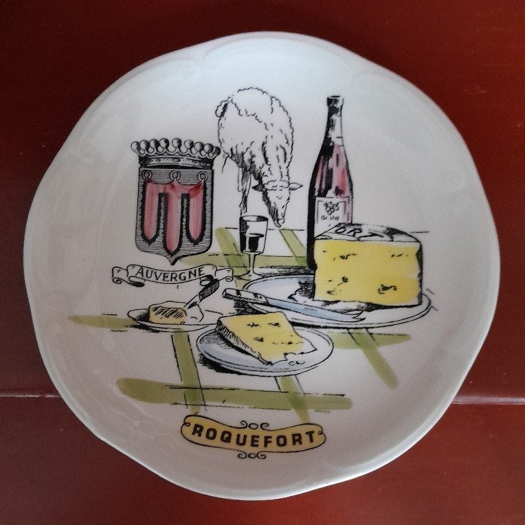 Bordje Roquefort - Auvergne, Huis en Inrichting, Keuken | Servies, Gebruikt, Ophalen of Verzenden, Bord(en), Overige stijlen
