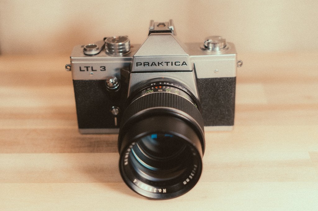Praktica LTL 3 met 135mm, M42 mount, past op spiegelloos, Ophalen of Verzenden, Gebruikt, Spiegelreflex, Overige Merken
