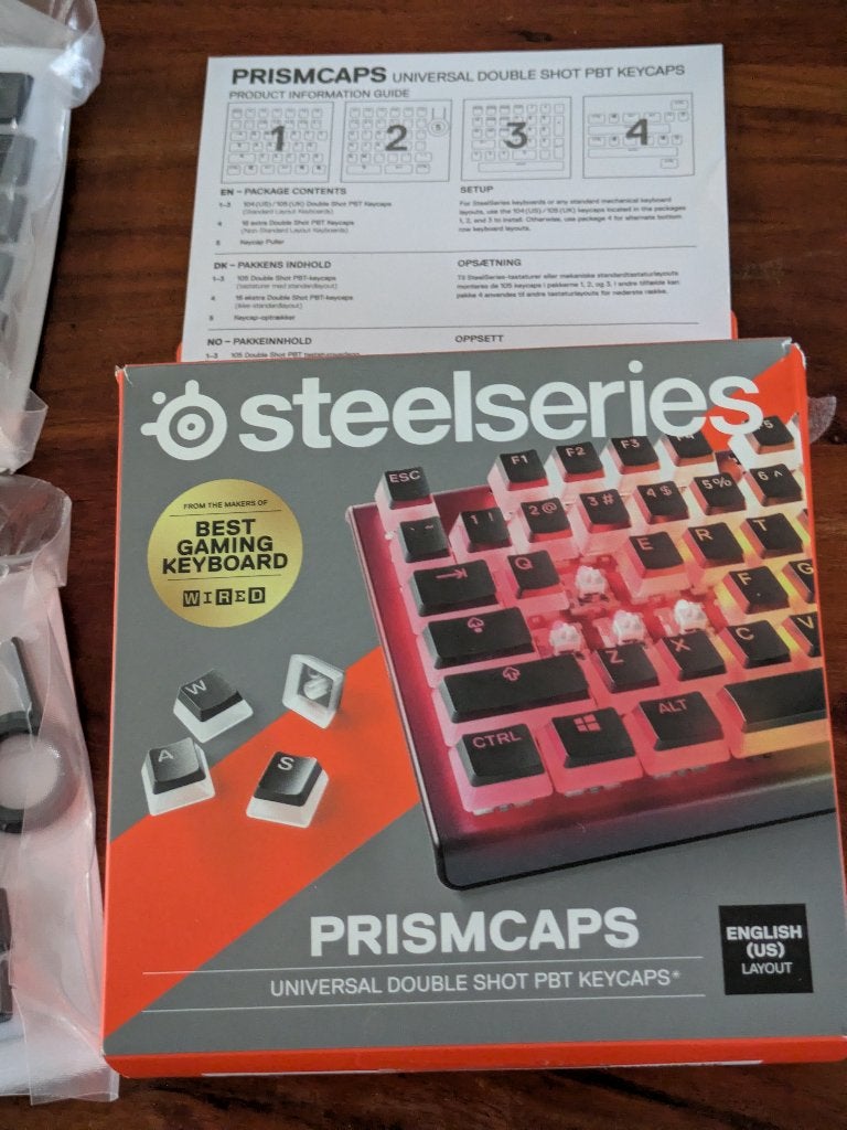 Steelseries PrismCaps, zwart, nieuw, Ophalen of Verzenden, Qwerty, Nieuw, Steelseries