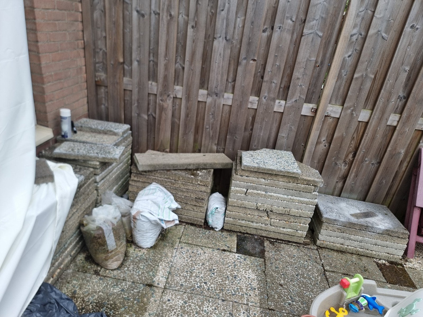 Tuintegels, Tuin en Terras, Tuinsets en Loungesets, Ophalen, Gebruikt