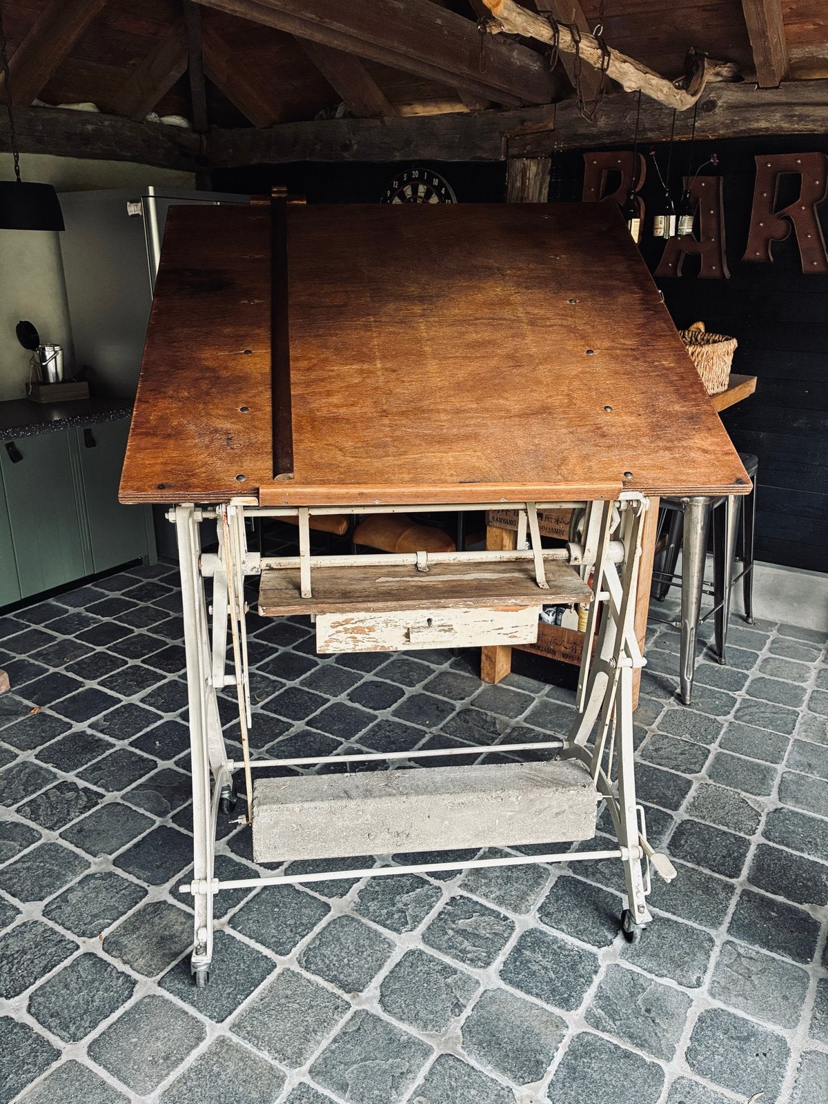 Vintage Tekentafel - Industriële Stijl, Doe-het-zelf en Verbouw, Ophalen, Gebruikt