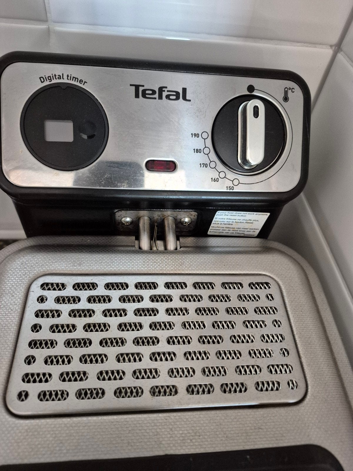Tefal Friteuse met Oliefiltratie en Digitale Timer, 2 tot 3 liter, Ophalen of Verzenden, Gebruikt, Uitneembare binnenpan
