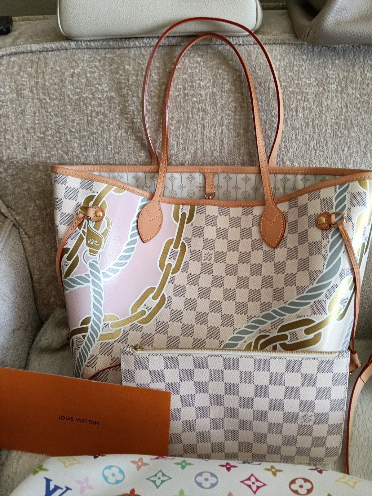 Louis Vuitton Limited Edition Azur Neverfull MM, Ophalen of Verzenden