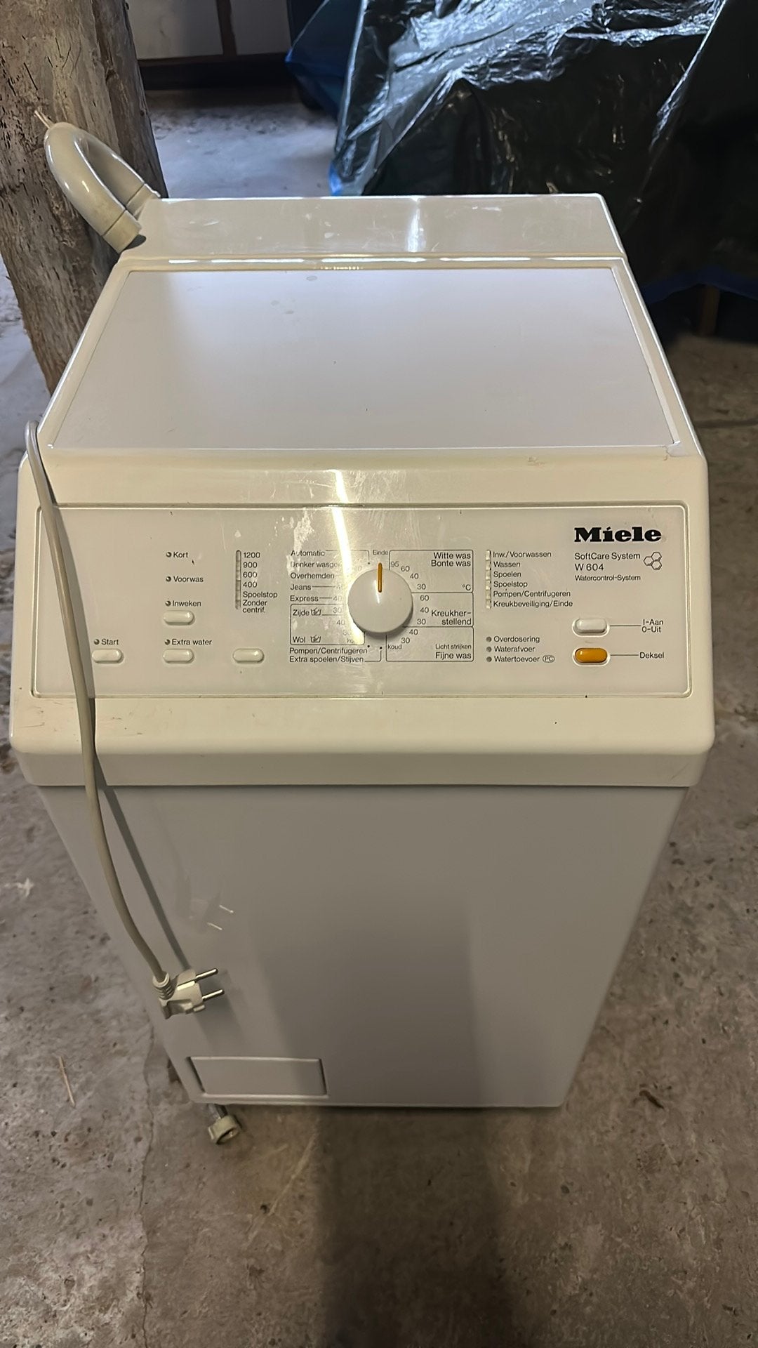 Miele wasmachine bovenlader defect, Witgoed en Apparatuur, Wasmachines, Ophalen, 1200 tot 1600 toeren, Gebruikt, 4 tot 6 kg