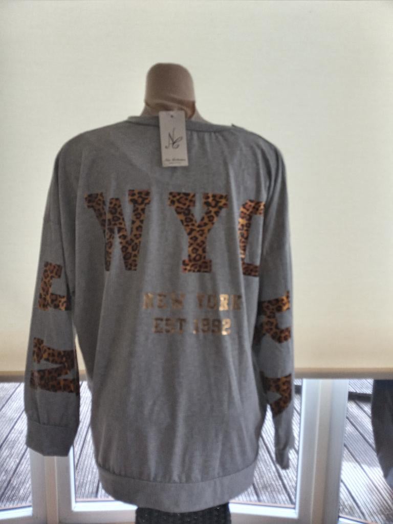 T-SHIRT NEW YORK, Maat 46/48 (XL) of groter, Nieuw, Ophalen of Verzenden, Lange mouw
