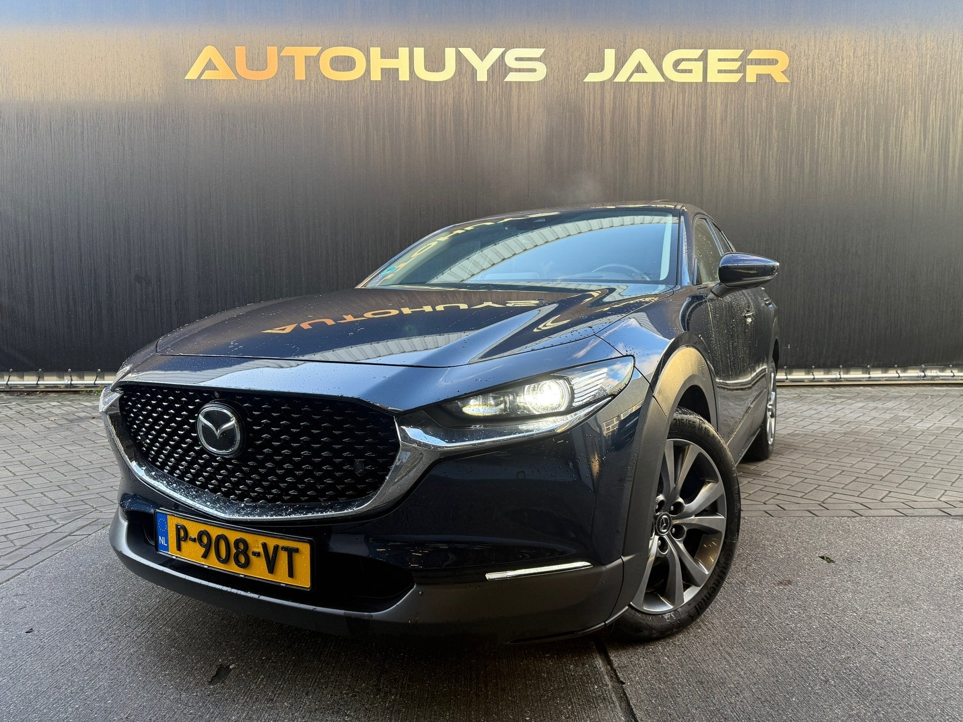 Mazda CX-30 2.0 e-SkyActiv-X M Hybrid Luxury H&U Leer Memory, Auto's, Mazda, Gebruikt, 4 cilinders, Blauw, Leder
