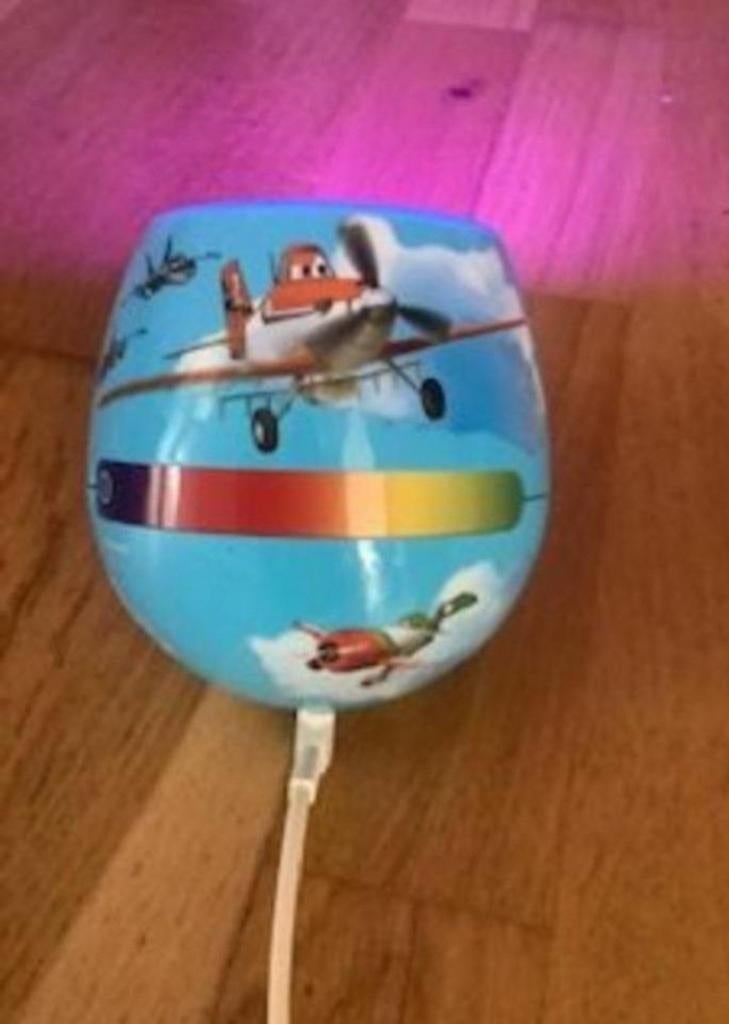 Philips Disney Planes kinderlamp - Kleurwisselend nachtlampj, Kunststof, Gebruikt, Ophalen of Verzenden, Minder dan 50 cm