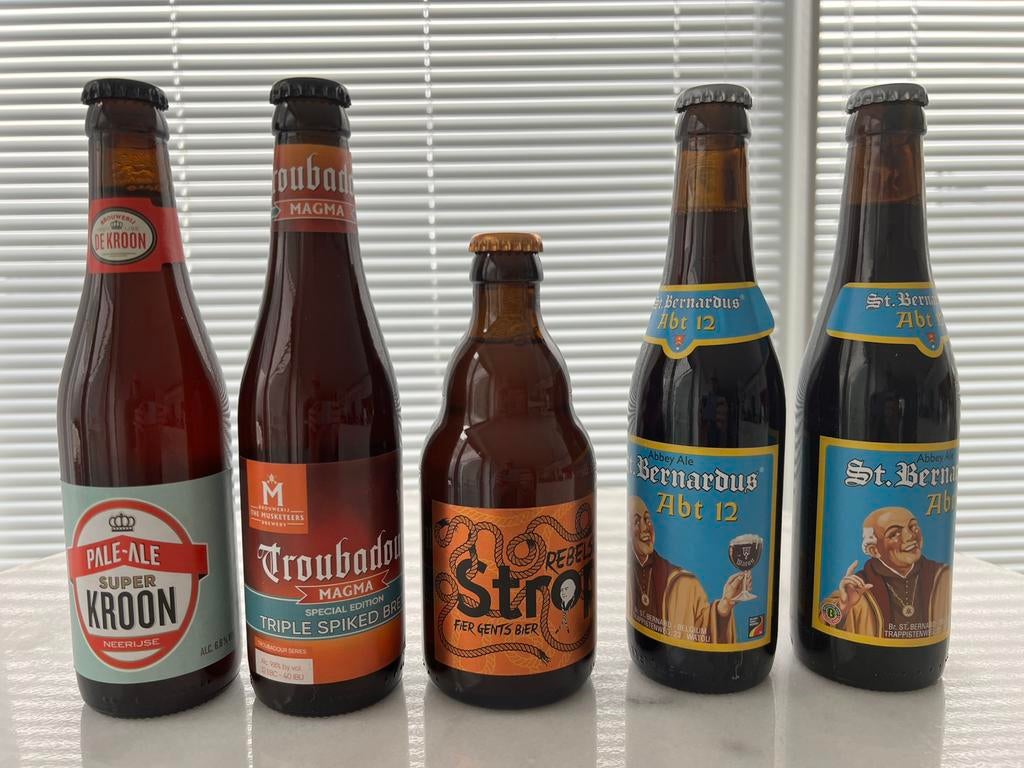 5x33cl Bernardus 12 Troubadour Gentse Strop Kroon Brett gist, Verzamelen, Biermerken, Ophalen, Nieuw, Flesje(s), Overige merken