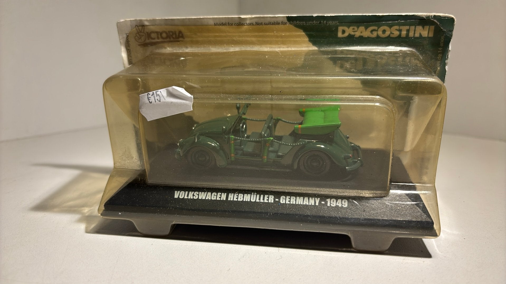Volkswagen hebmuller germany 1949 deagostini 1.43, Overige merken, Auto, Ophalen of Verzenden, A