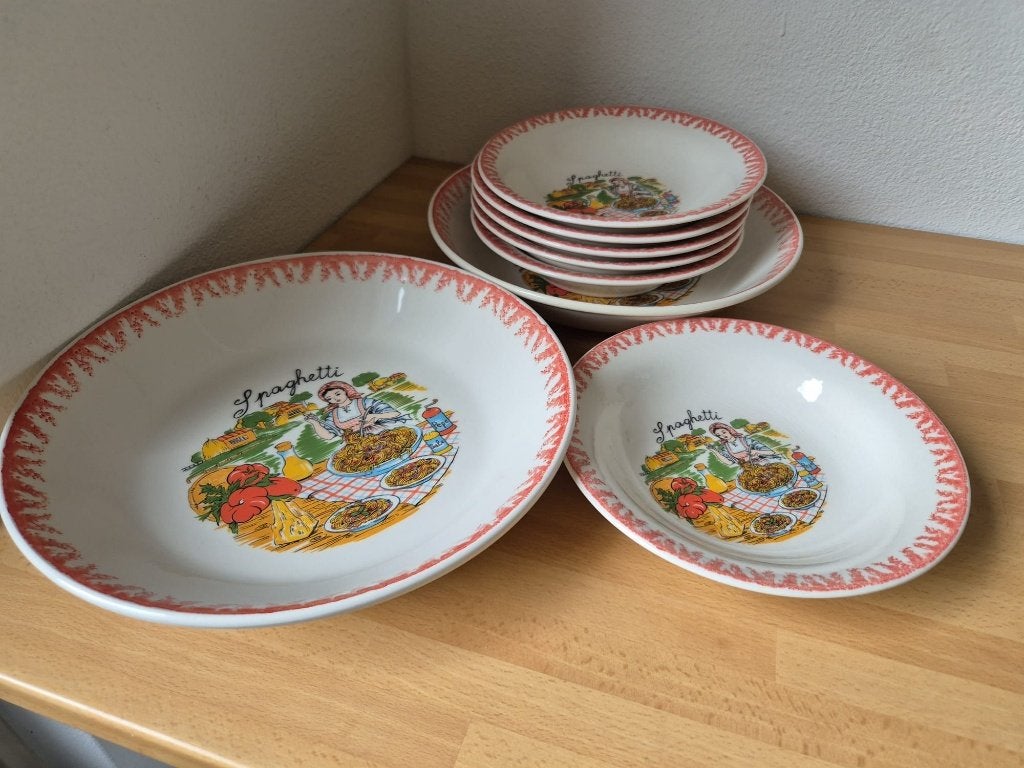 Pasta servies, Huis en Inrichting, Ophalen, Zo goed als nieuw, Bord(en), Overige stijlen