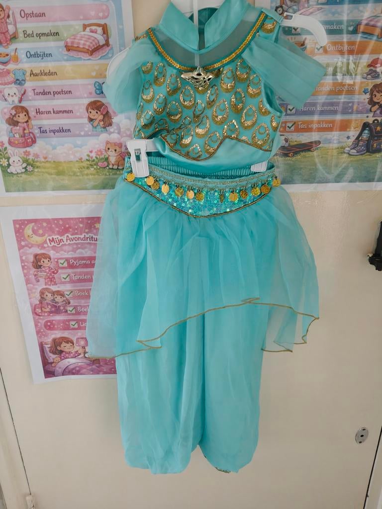 Disney Jasmine verkleedset,mantel en schoentjes, Ophalen of Verzenden, 110 t/m 116, Meisje
