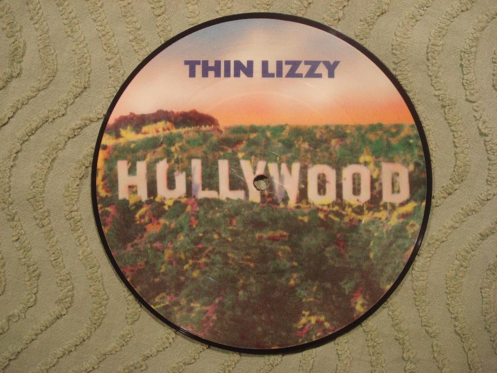 Thin Lizzy 7" Picture Disc Single: ‘Hollywood’ (UK), Ophalen of Verzenden, Gebruikt, Rock en Metal
