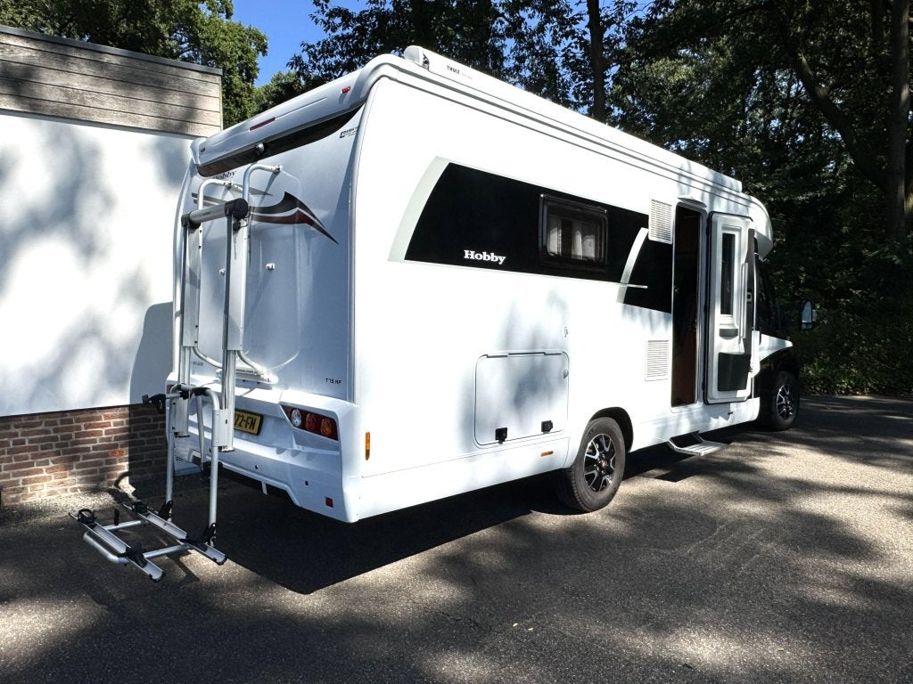 Hobby Optima De Luxe 75 HF HEFBED +SOLAR +FIETSENREK, Chemisch toilet, Fiat, Hobby, Particulier