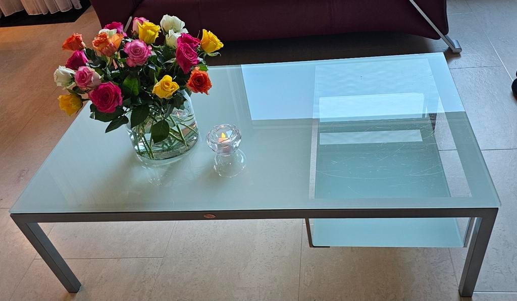 Glazen Salontafel van Kare Design, Huis en Inrichting, Tafels | Salontafels, Ophalen, 100 tot 150 cm, 50 tot 100 cm, Minder dan 50 cm