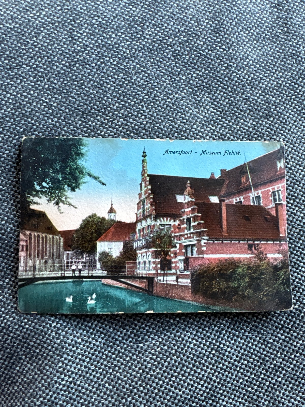 Beschadigde ansichtkaart Amersfoort - Museum Flehité, Ophalen of Verzenden, Voor 1920, Gelopen, Utrecht