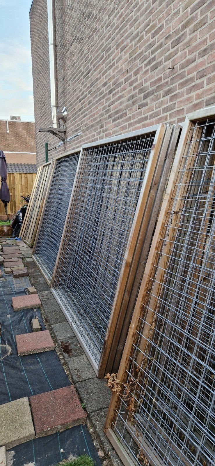 Gaaspanelen/ gaasschuttingen 180cm bij 180cm, Ophalen, Hout, Minder dan 3 meter, 1 tot 2 meter