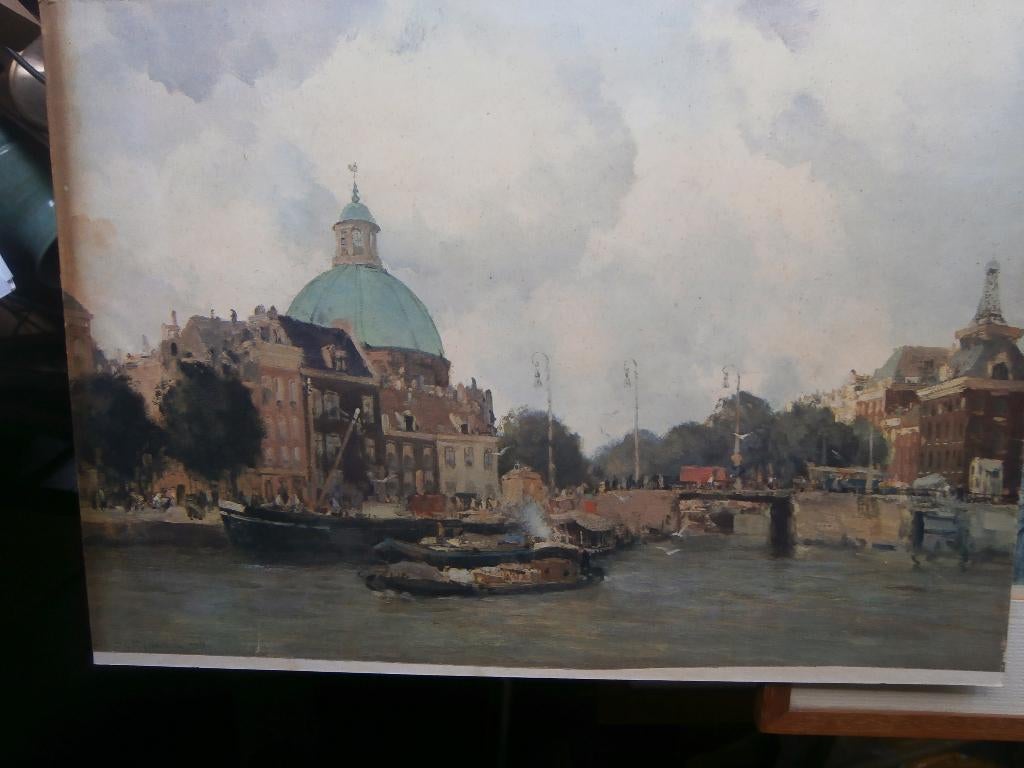 Mooie prent van de Amsterdamse Koepelkerk Mooie lijst, Ophalen of Verzenden, Voor 1940, Gebruikt, Overige onderwerpen