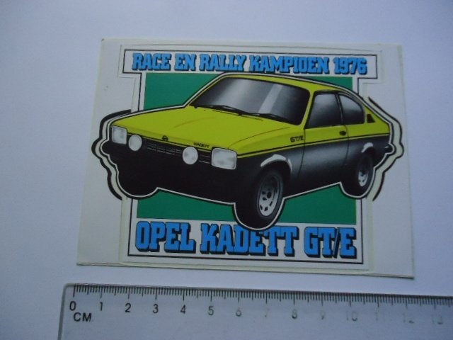 sticker 1976 OPEL Kadett RACE RALLY Kampioen autosport cross, Verzamelen, Stickers, Verzenden, Zo goed als nieuw