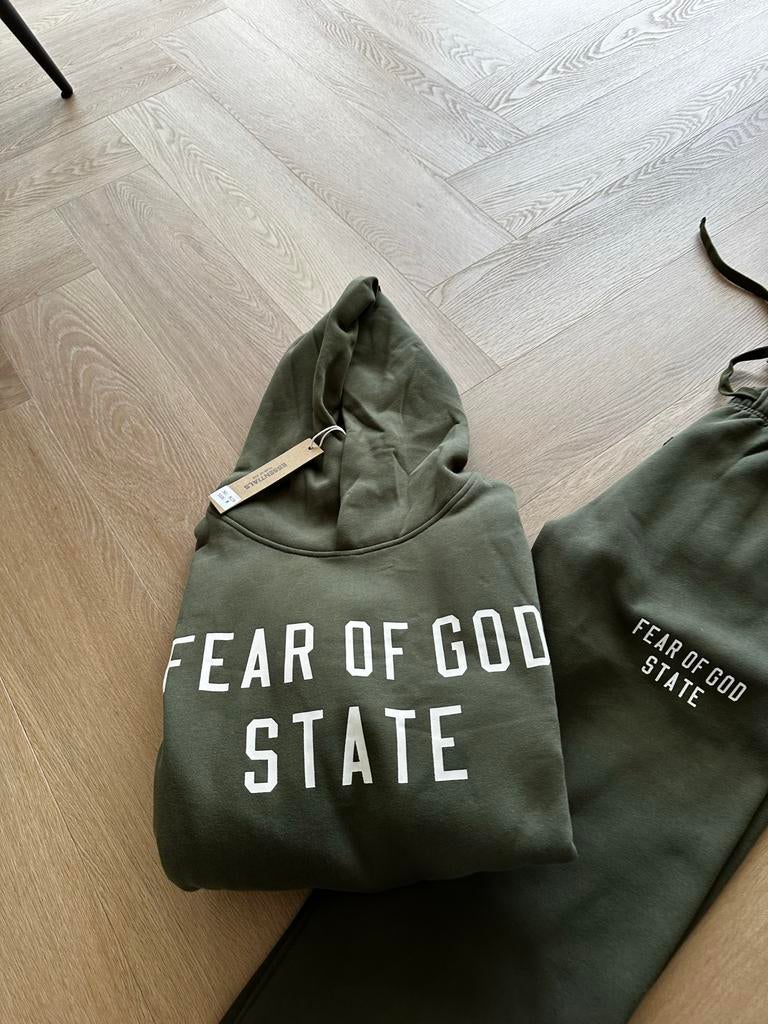 Essentials Fear of God State joggingspak maat M nieuw, Kleding | Heren, Truien en Vesten, Ophalen of Verzenden, Nieuw, Groen