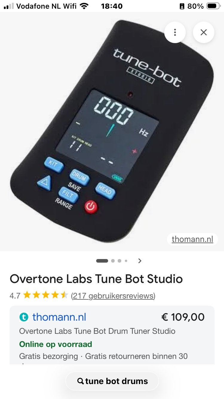 Tune-Bot Studio drum tuner, Ophalen of Verzenden, Nieuw, Overige merken