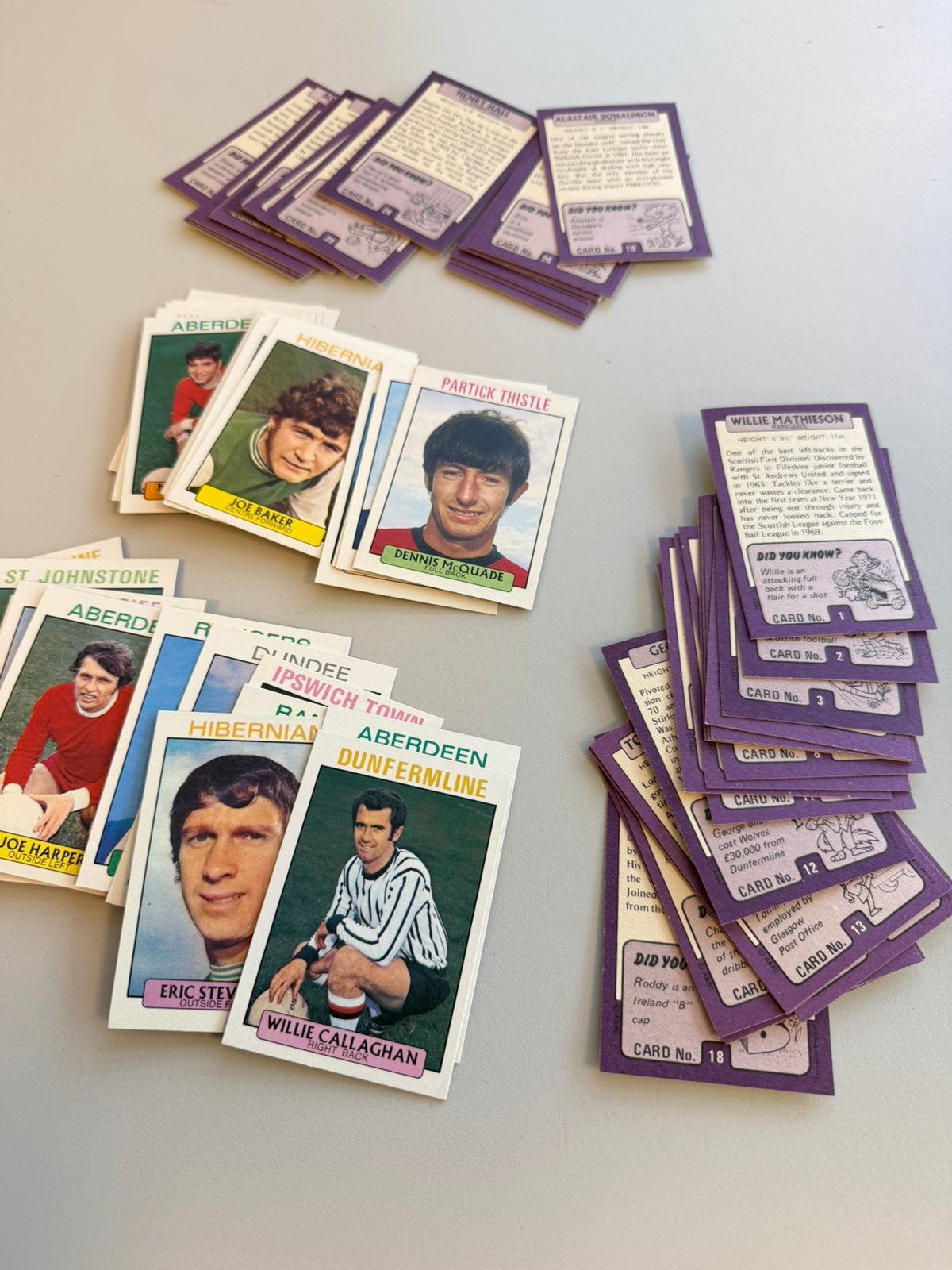 A&BC Gum Scottish Footballers 1970-1971 Complete Set 1-73, Verzamelen, Buitenlandse clubs, Spelerskaart, Ophalen of Verzenden