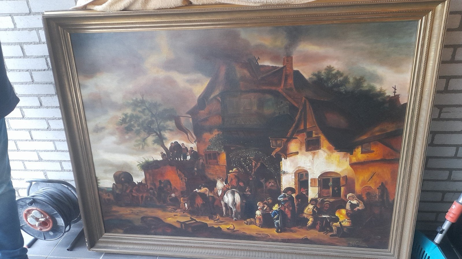 Groot gesigneerd schilderij van Jack Geboers, Antiek en Kunst, Ophalen of Verzenden
