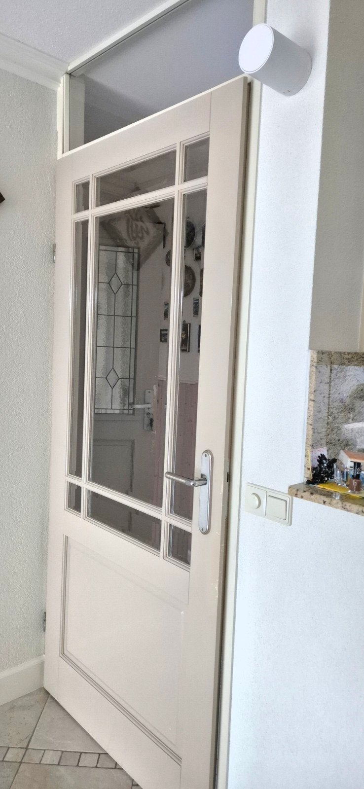 Mooie opdek binnendeur 211,5 x 93, Ophalen, Glas, Binnendeur, 200 tot 215 cm