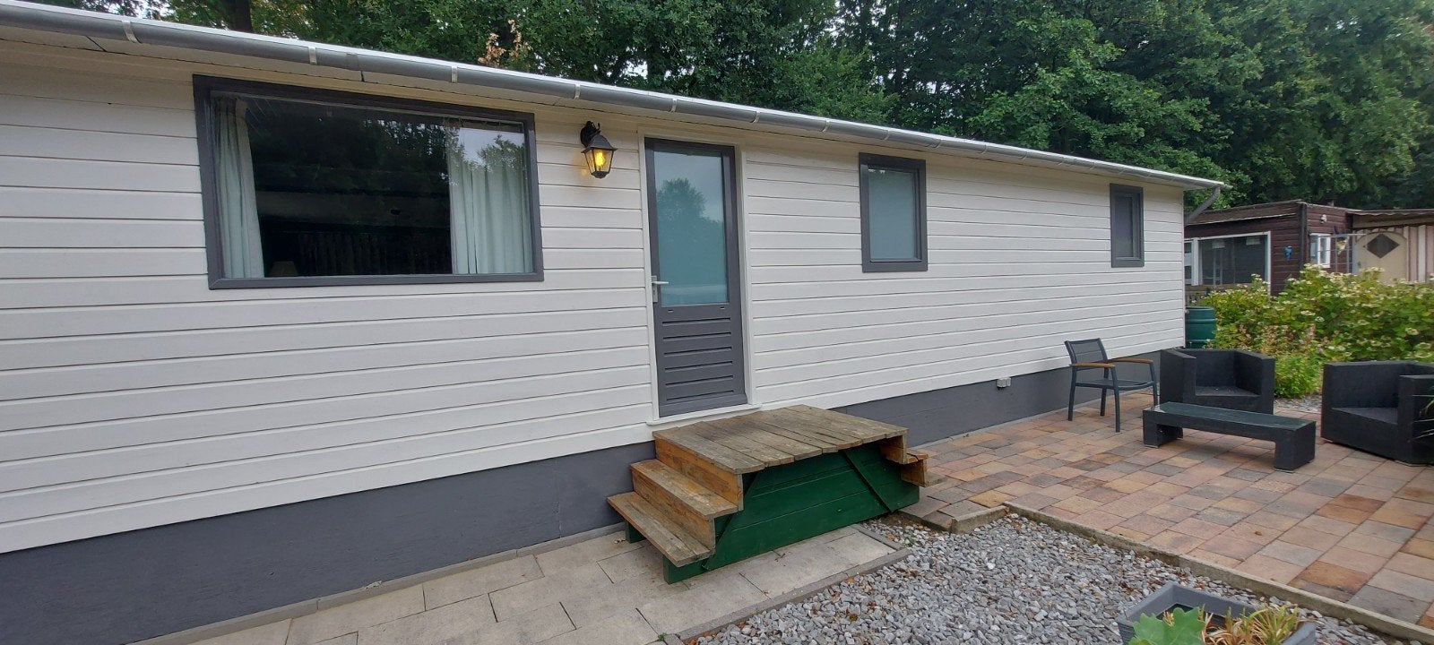 Wintervast  Chalet, recreatiewoning Montfort, Midden-Limburg, In bos, 2 slaapkamers, Limburg, Wasmachine
